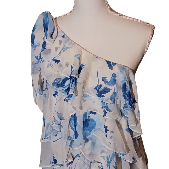 NEW Lauren Ralph Lauren Floral Print Ruffled Mini Cocktail/Party Dress Size 6 - Picture 4 of 15